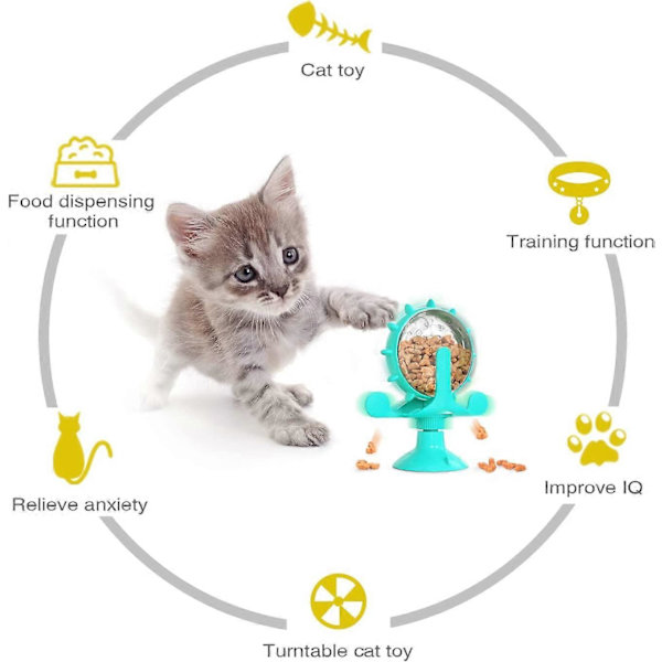 Kat Hundefoder Kreativ Godbid Dispenser IQ Hjernetræning Berigelse Reducerer Kedelig Søgen Efter Føde til Små til Medium Kæledyr (Grøn)