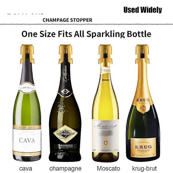 Champagne Propper med Champagne Saver i Rustfrit Stål