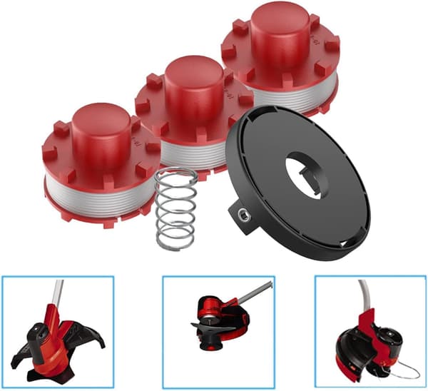 6-pack gräsklipparspolar för CE-CT36/30 3405096, ABS-trimmerlinjebyte för AGILLO 36/255 BL, enkelt trädgårdsverktyg att installera