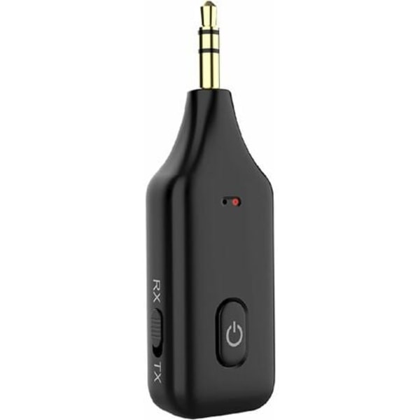 Bluetooth Bil Aux Adapter 3.5mm Jack, Bluetooth V5.1 RX TX Receiver Transmitter Håndfri Bilsæt, Bluetooth Transmitter til Stereo, Audio, Bilradio, Bil