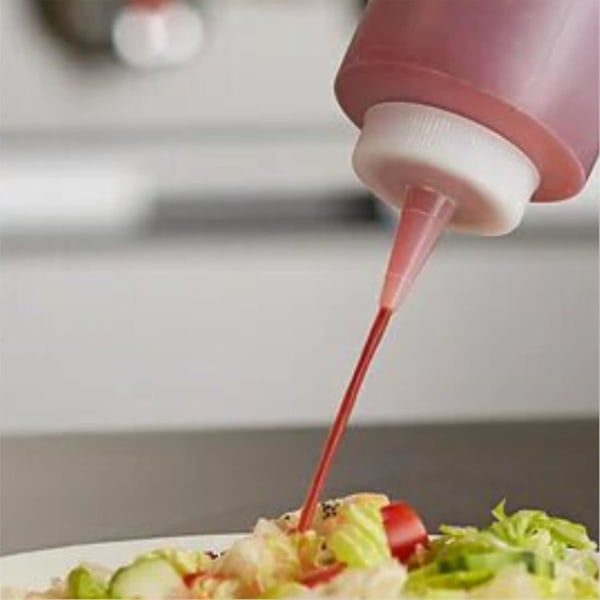 12 st klämflaskor, smaksättningsbehållare, plastklämflaskor för ketchup, oljor och såser, målarfärgflaskor, glasyrflaskor