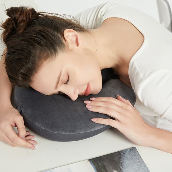U-formet Reisepute i Memory Foam, Superlett og Bærbar, Flott for Flysete, Bil (Grå)