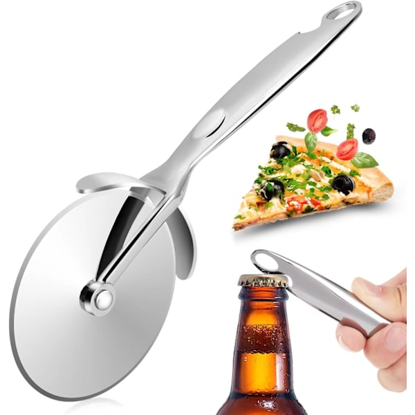 Pizzaleikkuri, [integroidulla pullonavaajalla], pizzaleikkuri, konepesun kestävä