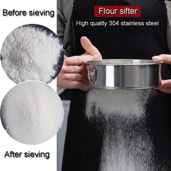 Melsikt for Baking - Finmasket Melsikt (15 cm 60 Mesh) - Premium Rustfritt Stål