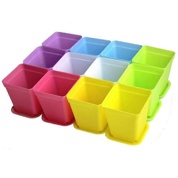 Plastik Blomsterpotter med Underskåle til Små