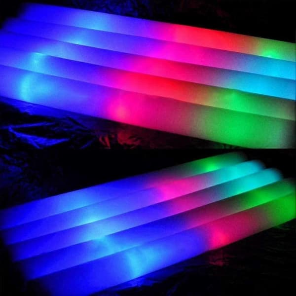 22 st LED-skumstavar som lyser, blinkande LED-skumstavar--