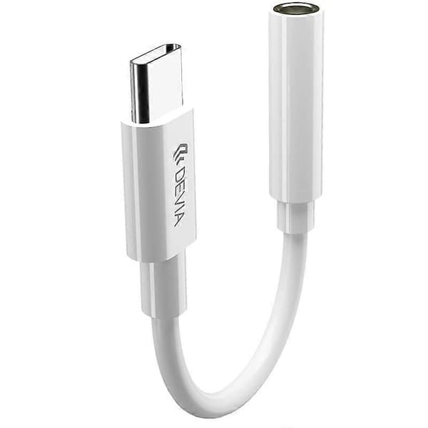 DEVIA Type-C hann til 3,5 mm AUX hunn hodetelefonkontakt adapterkabelkonverter