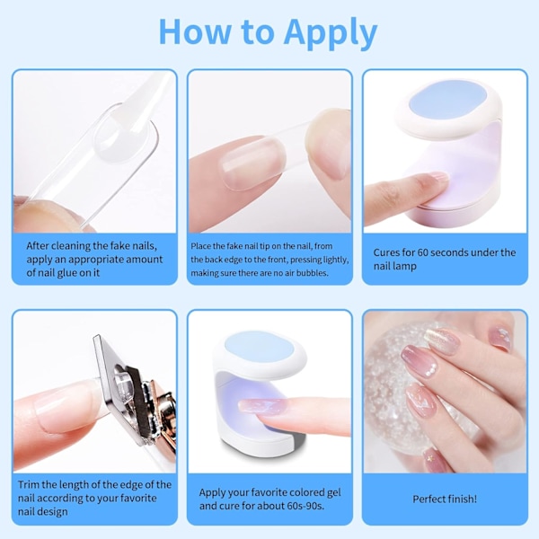 UV LED-nagellampa, Mini UV-lampa för gelnaglar, Snabbtorkande nagellampa, Bärbar USB-nagelblåsare