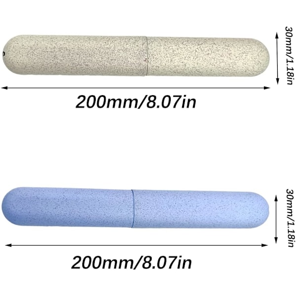 2 st Tandborstefodral, Bärbar Tandborsteförvaring, Lämplig för Hemma Resor Utomhus