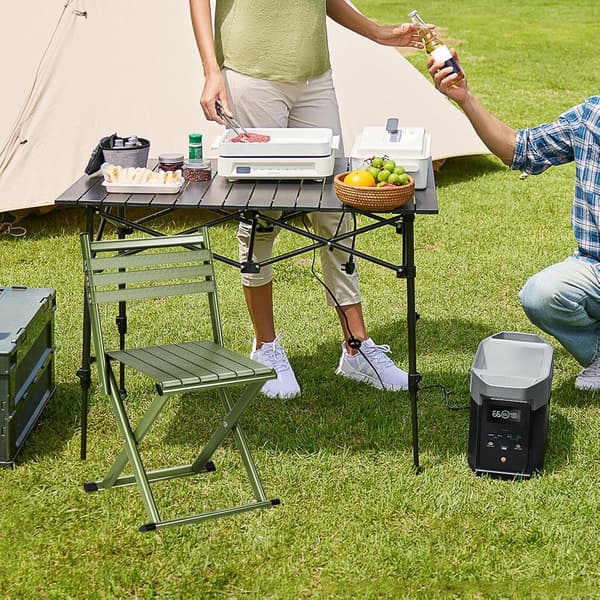 Sammenklappelig campingstol, ideel til vandreture, picnics og rejser, grøn