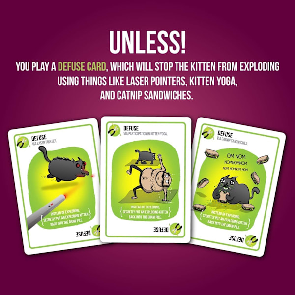 Exploding Kittens Party - Venäläinen ruletti korttipeli, korttipelejä aikuisille, teineille ja lapsille - 2-10 pelaajaa