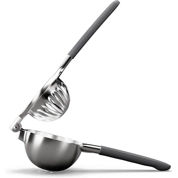 Citronpresser i rustfrit stål - Ergonomisk, manuelt skridsikkert greb - Ubesværet håndholdt juicer
