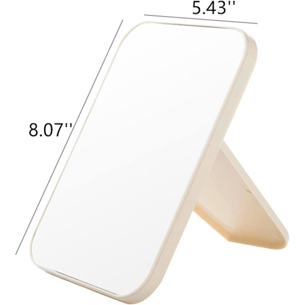 Skrivbordsmakeup spegel, enkel hopfällbar smink spegel med stativ 90° justerbar rotation