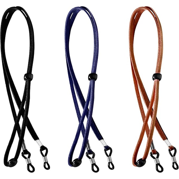 3 Stk. Brillesnor, Kjede for Kvinner, Gullkjede, Brilleløkker, Øyelokk, For De Fleste Briller (Flerfarget), 70cm