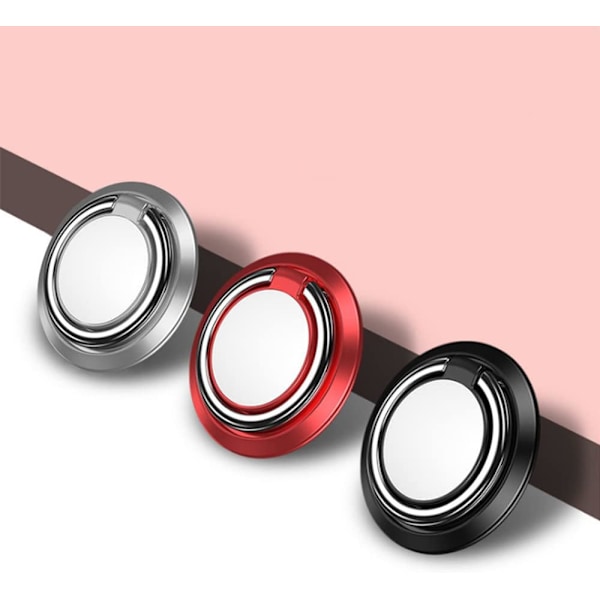 2 Stk. Mobiltelefon Ringholder, Magnetisk Fingerring Stand Bilholder Tilgængelig 360° Justerbar Mobiltelefon Løkke (Guld)