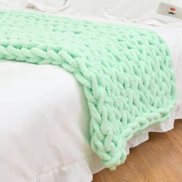 Tjock Ullgarn 250g × 2, Stickgarn Grovt Garn Flerfärgat Stickgarn, för Garnprojekt Aquatic green