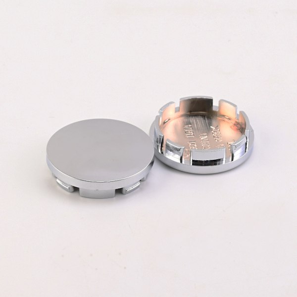 4 stk. Navkapsler 56mm, Universelle hjulkapsler, Stabile bilhjul senter navkapsler erstatning kompatibel med de fleste lettmetallfelger Silver