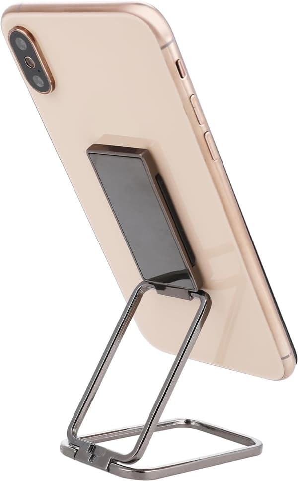 Mobiltelefon ringgrebsholder, mobiltelefonring, 360° roterende metaltilbehør, foldbar stander til