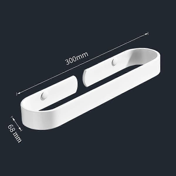 Pyyheteline - Pyyheteline - Pyyhekoukku - Pyyheteline kylpyhuoneeseen - 30*5.5*6.8cm - Valkoinen - Metalli - Ei porausta - Kylpyhuoneteline