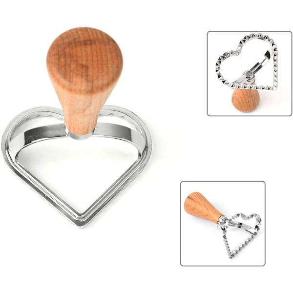 4 stk Ravioli Stempler Maker Cutter Form, Ravioli Cutter Stempler Sæt, Ravioli Stempler Maker Cutter, Form