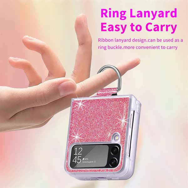 Glitter Etui Kompatibelt Med Samsung Galaxy Z Flip4 5g