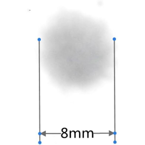 Pom-Pom Baller, 100200 stk 8mm Håndverk Små Mini Pommer for Håndverk - Rød Farge