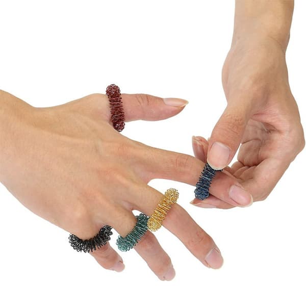 Stress Relief Ring, Fidget Sensorisk Legetøj til Stresslindring, Pakke med 10, Fidget Ring, Fidget Ring til Angstlindring, Fidget Ring til Stresslindring
