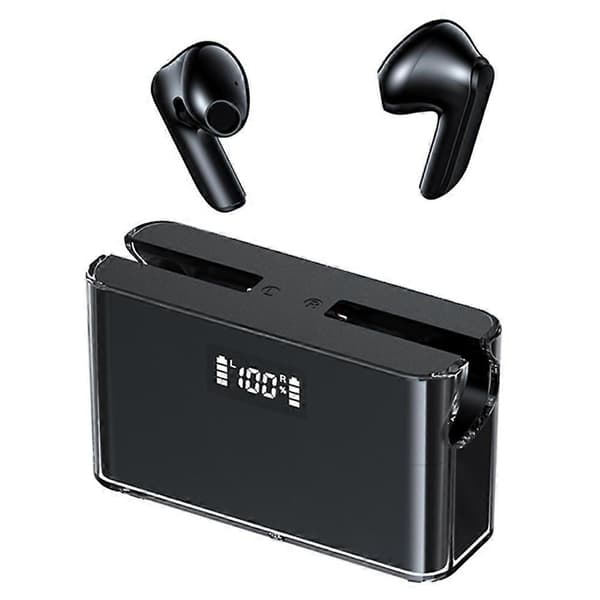 Type A TM11 Semi-In-Ear Bluetooth Hörlurar Sportlurar med Digital Display Laddningsfodral