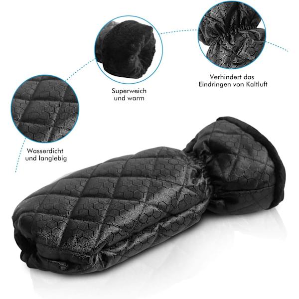 Isskrape for bil med vanntett hanske foret med tykk fleece, isskrape med sklisikkert grep