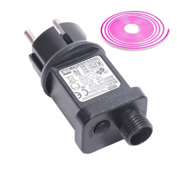 LED-drivrutin, 4,5V 0,6A Vattentät LED-strömadapter, 31V EU-kontakt för ljusslingor & strålkastare