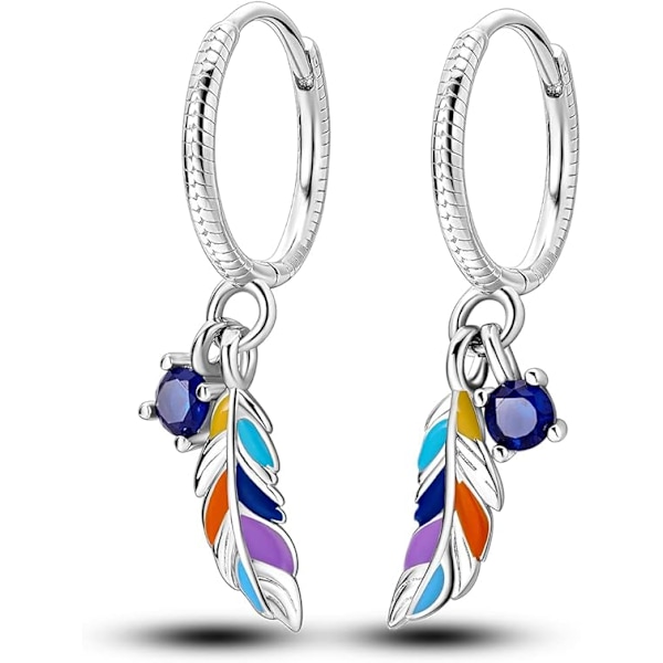 Hängande örhängen i 925 sterling silver för kvinnor, kubisk zirkonia, måne och stjärnor
