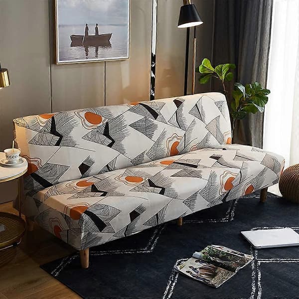 Sofatrekk uten armlener, stretch, 2-seters sofatrekk, sammenleggbart