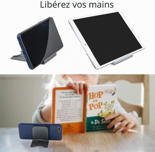 Sæt med 5 foldbare universelle mobiltelefonholdere til tablets, læsere, mini iPads, smartphones