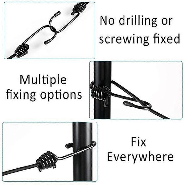 1-pack portabel klädstreck, justerbar elastisk campingklädstreck