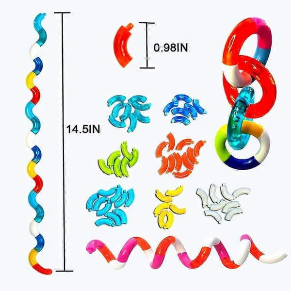 Twisty Bendy Fidget Leksaker, 4 st Twisty Fidget Pack Billigt