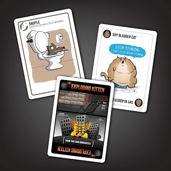 Exploding Kittens NSFW - AIKUISILLE - Venäläinen ruletti korttipeli, Juomapelejä aikuisille - Korttipelejä aikuisille ja teineille - 2-5 pelaajaa