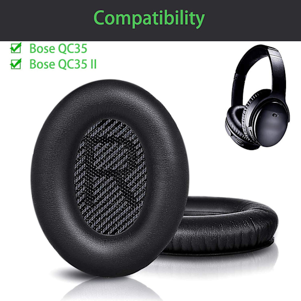1 par øreputer erstatning kompatibel med Bose Quietcomfort 35 / Qc35 ii
