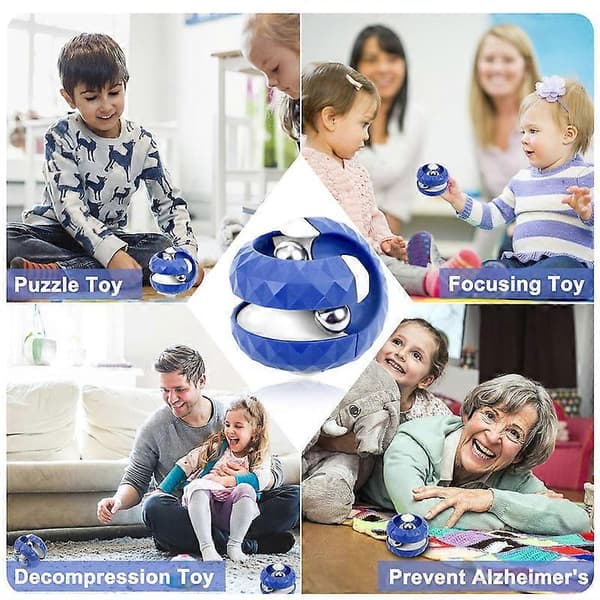 4-pak Orbit Ball legetøj, Fidget Cubes Top Spinning legetøj