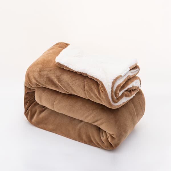 Flanellpledd - Vendbart for hele familien, sofa, seng - 130 x 160 cm – Grå Grey