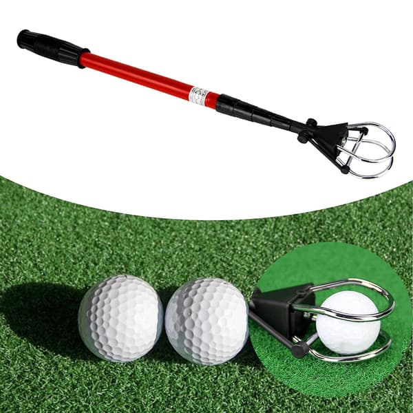 Golfbold Opsamler Værktøj Saver Putter Grip Retriever Rød Sort