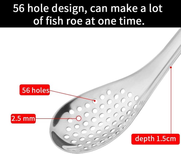Spherificationssked - Set med 2 rostfria spherificationsskedar Molekylär slitsad barsked kök