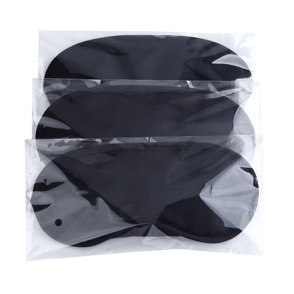 10-pack Ögonmask Skuggskydd Ögonbindel Resesömnmask med Näskudde, Svart