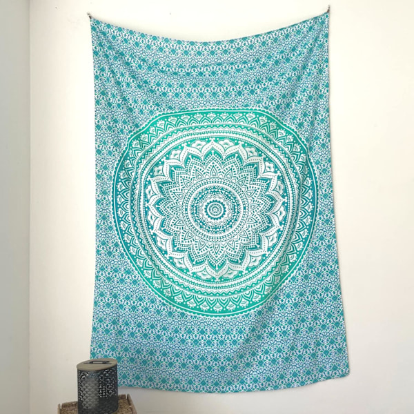 Stora badlakan för vuxna - Mandala-stil, lättviktiga och välbekanta - Sandtät strandfilt - Turkos, 130 x 150 cm 150*210cm