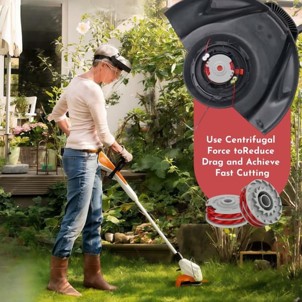 Flymo gressklipper tråd Erstatning for FLY021, gressklipper spole erstatning, Kompatibel med Flymo Power/Mini/Trim gresstrimmer