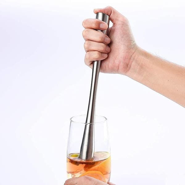 Rustfritt stål lengre cocktail muddler profesjonelt laget bartender blender barverktøy