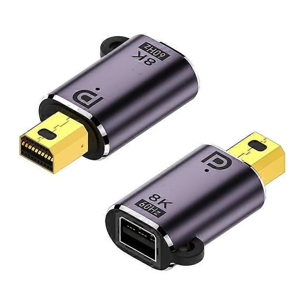 Mini DP Hann til Mini DP Hunn Adapter HD 8K 60Hz Videodatakonverter