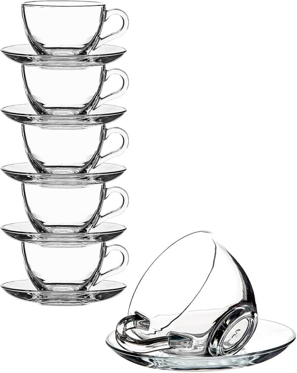 6-Dels Glasskopper med Skåler 80ml