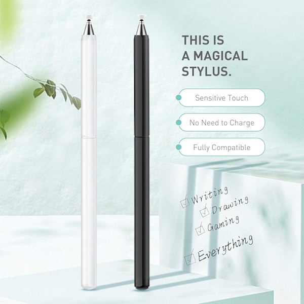 Styluspennor för alla pekskärmar, roterande kapacitiv skivspets Universal Stylus Penna