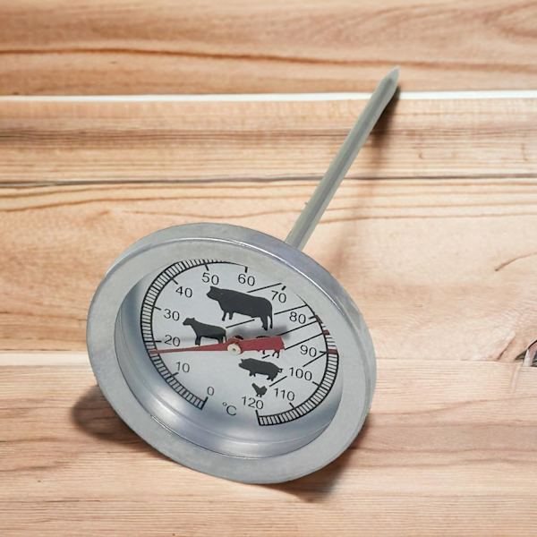 Analog Grill Termometer, Rustfrit Stål Ovn- eller Grilltermometer (Pegerlængde 10,5 cm)