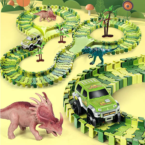 Stor bilbana för barn - Dinosaurie